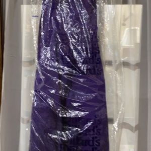 Purple one shoulder strap gown